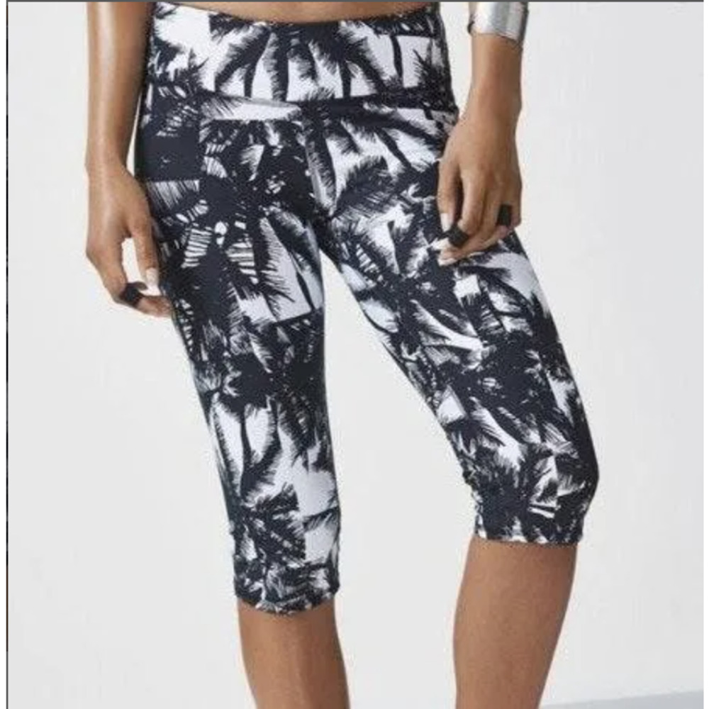 Fabletics Salar Crop Workout Palm Tree Leggings - image 2